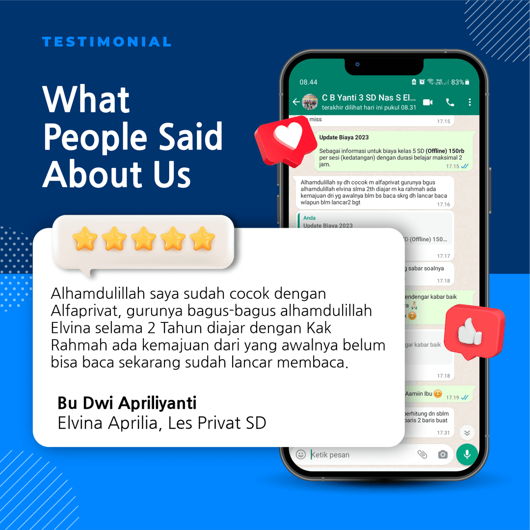 Testimoni Testimoni alfa privat masuk ptn 1